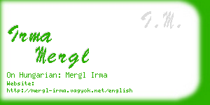 irma mergl business card